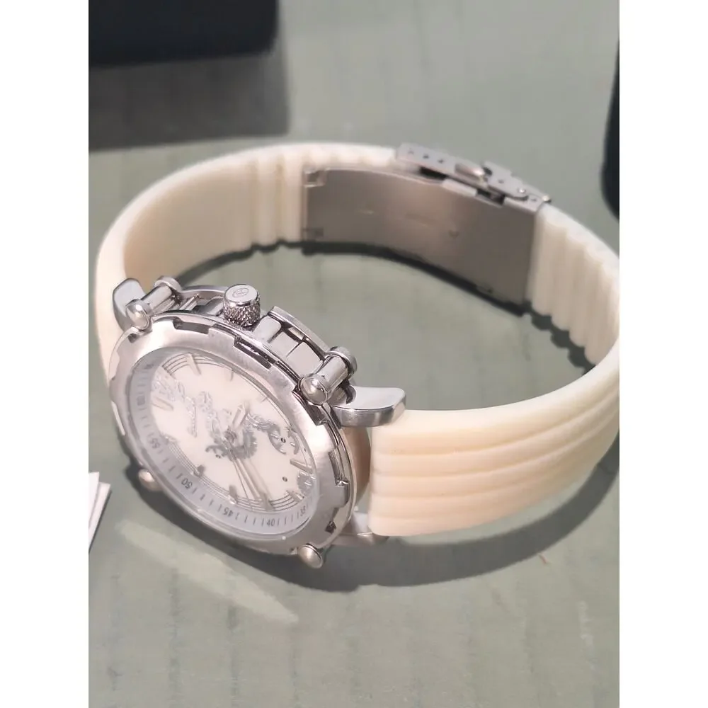 SportLink Skeleton Gear Watch White Band Analog Quartz Mens w/ Box & Manual NIB